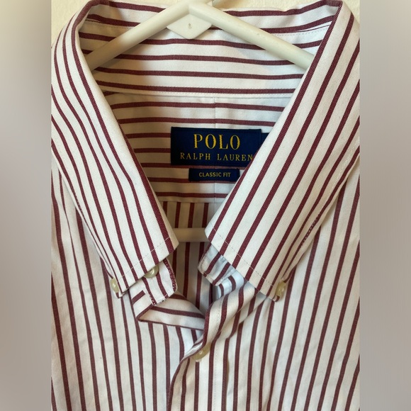 Polo Ralph Lauren Classic Fit Striped Oxford Shirt size L （16.5-34/35） - Picture 6 of 9